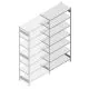Gebruikte Heavy Duty legbordstelling 3000x1300x600 mm (hxbxd) 7 niveaus aanbouwsectie