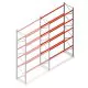 Palletstelling AR T2 5000x2700x1100mm (hxbxd) 5 niveaus 1820kg/niv aanbouwsectie met voorgemonteerde frames