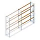 Gebruikte Esmena palletstelling 4900x3600x1100 mm (hxbxd) 3 niveaus aanbouwsectie 3088kg/set