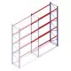 Gebruikte SLP palletstelling 5250x2700x1000 mm (hxbxd) 4 niveaus aanbouwsectie