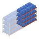 Bakkenkast AR 2000x2250x1200 mm (hxbxd) 4 niveaus met 40 distributiebakken aanbouwsectie