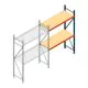Grootvakstelling AR 2000x1610x600 mm (hxbxd) 2 niveaus blauw aanbouwsectie met voorgemonteerde frames