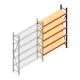 Grootvakstelling AR 2250x1610x500 mm (hxbxd) 5 niveaus antraciet aanbouwsectie