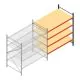 Grootvakstelling AR 2250x2010x1200 mm (hxbxd) 4 niveaus verzinkt aanbouwsectie
