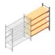 Grootvakstelling AR 2250x2010x800 mm (hxbxd) 4 niveaus verzinkt aanbouwsectie
