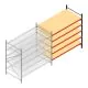 Grootvakstelling AR 2250x2700x1200 mm (hxbxd) 5 niveaus verzinkt aanbouwsectie met voorgemonteerde frames