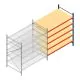 Grootvakstelling AR 2500x1850x1200 mm (hxbxd) 5 niveaus blauw aanbouwsectie