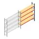 Grootvakstelling AR 2500x1850x400 mm (hxbxd) 4 niveaus blauw aanbouwsectie