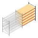 Grootvakstelling AR 2500x2700x1200 mm (hxbxd) 5 niveaus blauw aanbouwsectie met voorgemonteerde frames