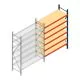 Grootvakstelling AR 2250x1610x600 mm (hxbxd) 6 niveaus blauw aanbouwsectie met voorgemonteerde frames
