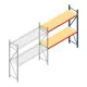 Grootvakstelling AR 2250x1850x600 mm (hxbxd) 2 niveaus blauw aanbouwsectie
