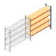 Grootvakstelling AR 2250x2700x600 mm (hxbxd) 4 niveaus blauw aanbouwsectie