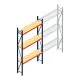 Grootvakstelling AR 3000x1610x400 mm (hxbxd) 3 niveaus blauw beginsectie
