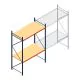 Grootvakstelling AR 3000x1850x1000 mm (hxbxd) 2 niveaus blauw beginsectie met voorgemonteerde frames