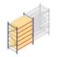 Grootvakstelling AR 3000x1850x1200 mm (hxbxd) 6 niveaus blauw beginsectie met voorgemonteerde frames