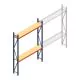Grootvakstelling AR 3000x1850x400 mm (hxbxd) 2 niveaus blauw beginsectie