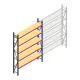 Grootvakstelling AR 3000x1850x400 mm (hxbxd) 5 niveaus blauw beginsectie met voorgemonteerde frames