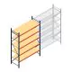 Grootvakstelling AR 3000x1850x800 mm (hxbxd) 5 niveaus blauw beginsectie met voorgemonteerde frames