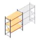 Grootvakstelling AR 3000x2700x1000 mm (hxbxd) 3 niveaus blauw beginsectie