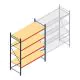 Grootvakstelling AR 3000x2700x1000 mm (hxbxd) 4 niveaus blauw beginsectie met voorgemonteerde frames