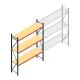 Grootvakstelling AR 3000x2700x600 mm (hxbxd) 3 niveaus blauw beginsectie
