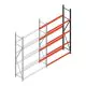 Bandenstelling grootvak AR 2500x1610x500 mm (hxbxd) 4 niveaus aanbouwsectie