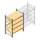 Grootvakstelling AR 2000x1610x1000 mm (hxbxd) 4 niveaus blauw beginsectie met voorgemonteerde frames