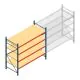 Grootvakstelling AR 2000x2700x1000 mm (hxbxd) 4 niveaus blauw beginsectie met voorgemonteerde frames