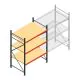 Grootvakstelling AR 2250x1610x1000 mm (hxbxd) 3 niveaus verzinkt beginsectie met voorgemonteerde frames