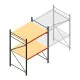 Grootvakstelling AR 2250x1610x1200 mm (hxbxd) 2 niveaus verzinkt beginsectie met voorgemonteerde frames