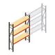 Grootvakstelling AR 2250x1610x500 mm (hxbxd) 3 niveaus verzinkt beginsectie met voorgemonteerde frames