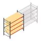 Grootvakstelling AR 2250x2010x1000 mm (hxbxd) 4 niveaus verzinkt beginsectie