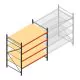 Grootvakstelling AR 2250x2010x1200 mm (hxbxd) 4 niveaus verzinkt beginsectie met voorgemonteerde frames