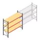 Grootvakstelling AR 2250x2700x800 mm (hxbxd) 3 niveaus verzinkt beginsectie met voorgemonteerde frames