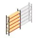 Grootvakstelling AR 2500x1610x400 mm (hxbxd) 5 niveaus verzinkt beginsectie met voorgemonteerde frames
