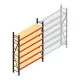 Grootvakstelling AR 2500x1610x400 mm (hxbxd) 6 niveaus verzinkt beginsectie met voorgemonteerde frames