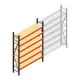 Grootvakstelling AR 2500x1610x500 mm (hxbxd) 6 niveaus verzinkt beginsectie met voorgemonteerde frames