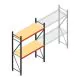 Grootvakstelling AR 2500x1610x600 mm (hxbxd) 2 niveaus verzinkt beginsectie