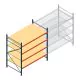 Grootvakstelling AR 2500x1850x1200 mm (hxbxd) 4 niveaus blauw beginsectie