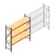 Grootvakstelling AR 2500x2250x600 mm (hxbxd) 3 niveaus verzinkt beginsectie