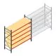 Grootvakstelling AR 2500x2700x800 mm (hxbxd) 5 niveaus verzinkt beginsectie met voorgemonteerde frames
