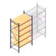 Grootvakstelling AR 3000x1610x1000 mm (hxbxd) 5 niveaus verzinkt beginsectie