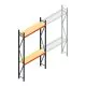 Grootvakstelling AR 3000x1610x500 mm (hxbxd) 2 niveaus verzinkt beginsectie met voorgemonteerde frames