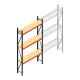 Grootvakstelling AR 3000x1610x500 mm (hxbxd) 3 niveaus verzinkt beginsectie met voorgemonteerde frames