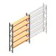 Grootvakstelling AR 3000x2250x500 mm (hxbxd) 5 niveaus verzinkt beginsectie met voorgemonteerde frames