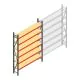 Grootvakstelling AR 3000x2250x500 mm (hxbxd) 6 niveaus verzinkt beginsectie met voorgemonteerde frames
