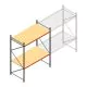 Grootvakstelling AR 3000x2700x1200 mm (hxbxd) 2 niveaus verzinkt beginsectie