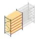 Grootvakstelling AR 3000x2700x1200 mm (hxbxd) 6 niveaus verzinkt beginsectie