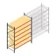 Grootvakstelling AR 3000x2700x900 mm (hxbxd) 6 niveaus verzinkt beginsectie met voorgemonteerde frames