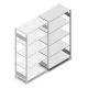 Deels gebruikte Heavy Duty legbordstelling 2000x1000x500 mm (hxbxd) 5 niveaus 150 kg aanbouwssectie